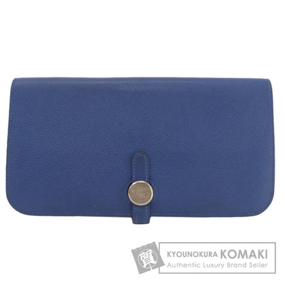 HERMES Dogon Long SilverHardware Long wallet (no coin pocket) Calf Ladies [Used]