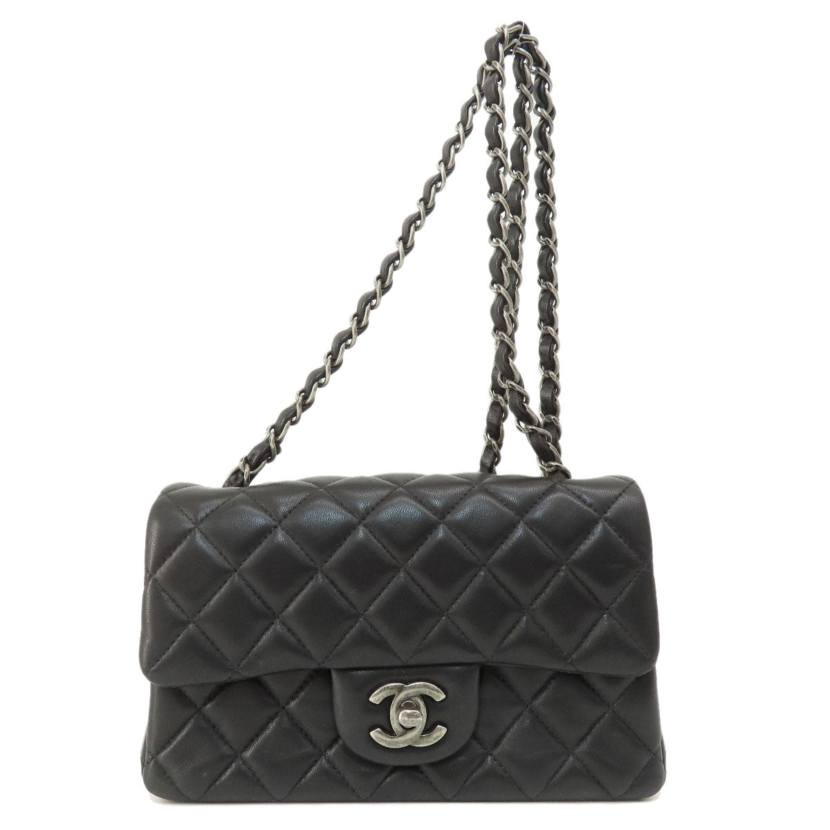 CHANEL   Shoulder Bag ChainShoulder Matelasse SilverHardware Lambskin Ladies