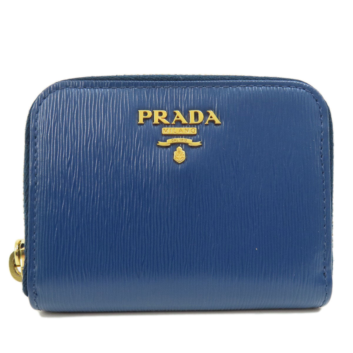 PRADA Saffiano Logo Hardware coin purse Leather Ladies [Used]