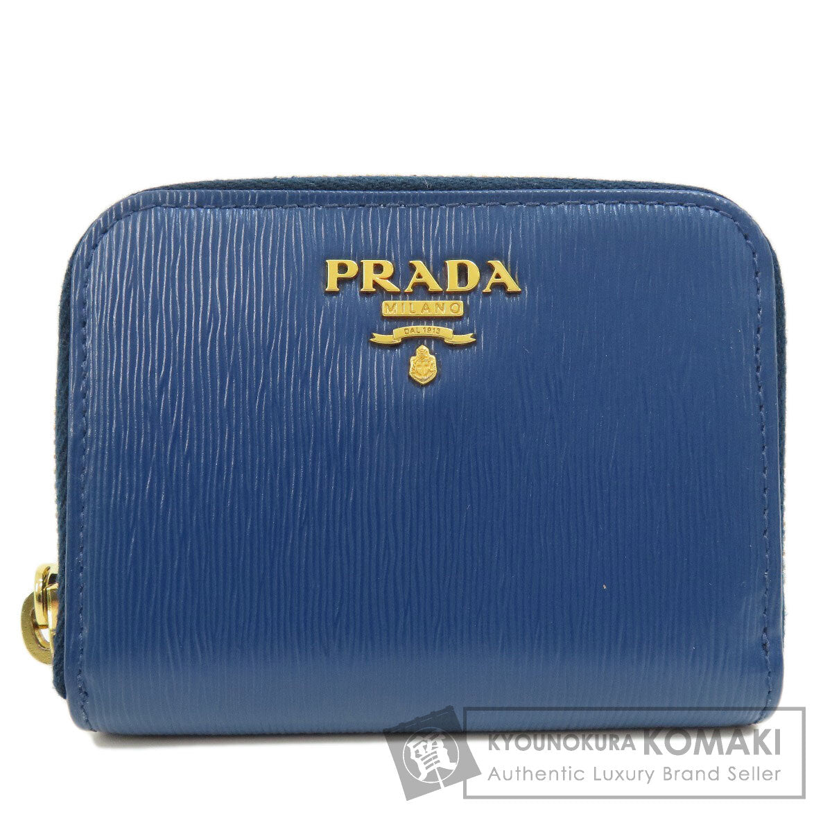 PRADA Saffiano Logo Hardware coin purse Leather Ladies [Used]