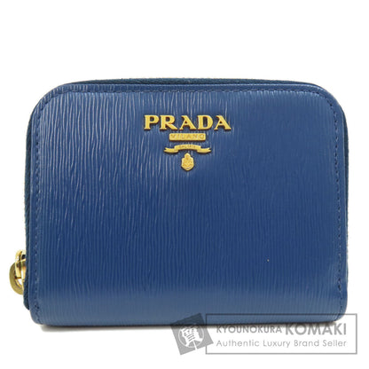 PRADA Saffiano Logo Hardware coin purse Leather Ladies [Used]
