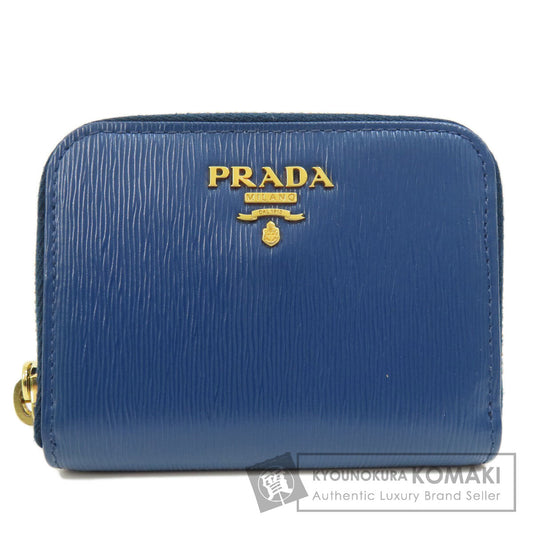 PRADA Saffiano Logo Hardware coin purse Leather Ladies [Used]