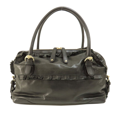 GUCCI  189848 Handbag Frill Leather Ladies