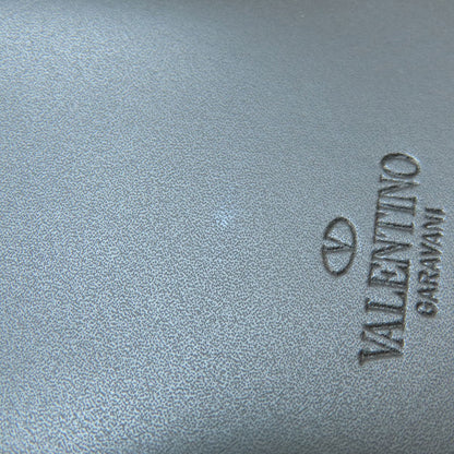 VALENTINO GARAVANI logo Bifold Wallet with Coin Pocket Leather Ladies [Used]