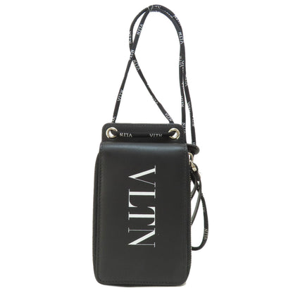 VALENTINO GARAVANI logo Bifold Wallet with Coin Pocket Leather Ladies [Used]