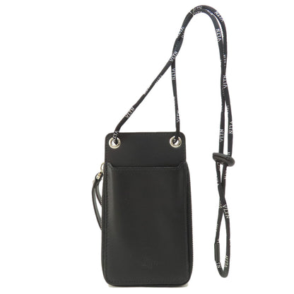 VALENTINO GARAVANI logo Bifold Wallet with Coin Pocket Leather Ladies [Used]