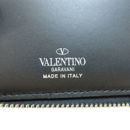 VALENTINO GARAVANI logo Bifold Wallet with Coin Pocket Leather Ladies [Used]