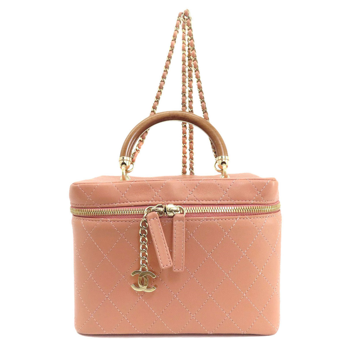 CHANEL Vanity 2WAY GoldHardware Handbag Calf Ladies [Used]