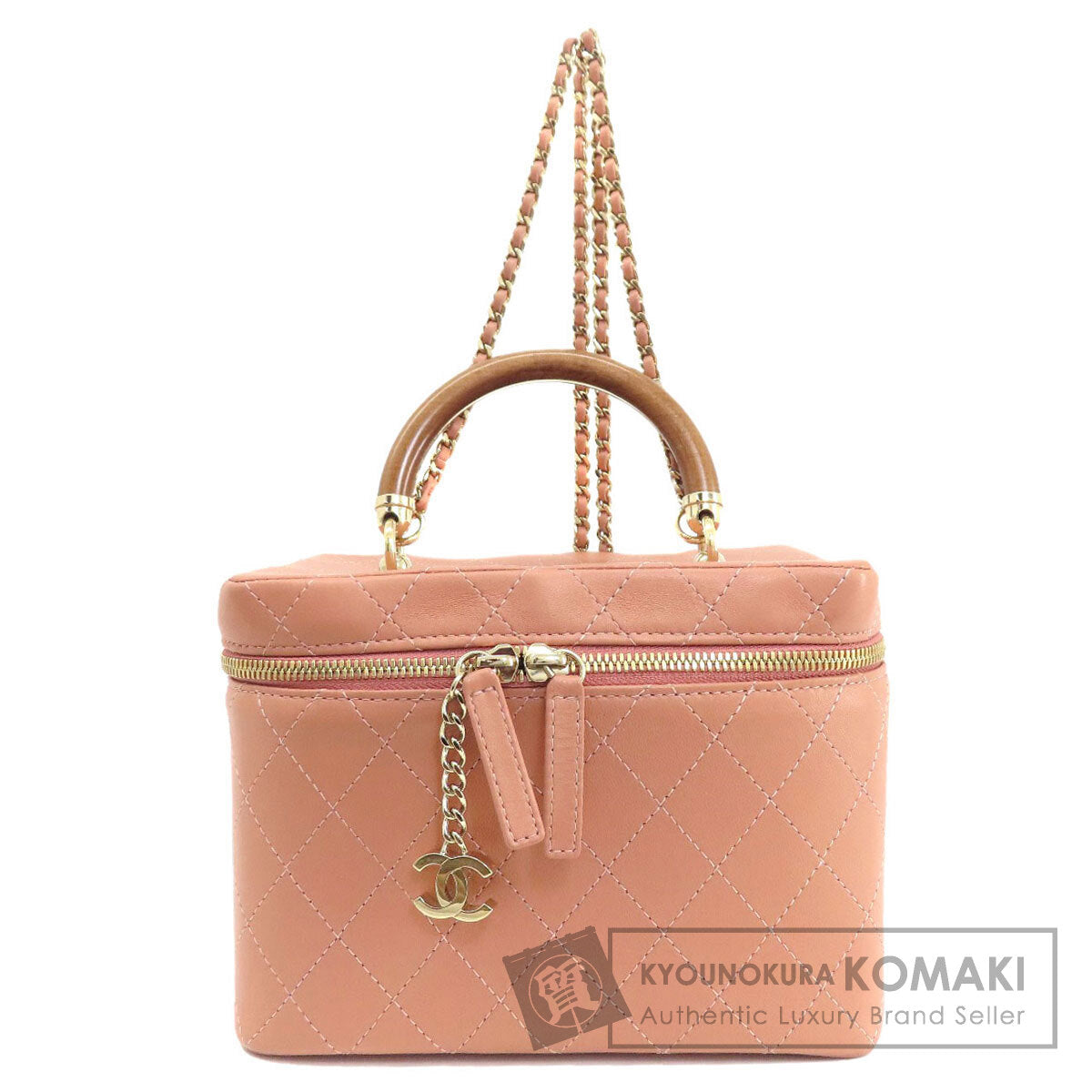 CHANEL Vanity 2WAY GoldHardware Handbag Calf Ladies [Used]