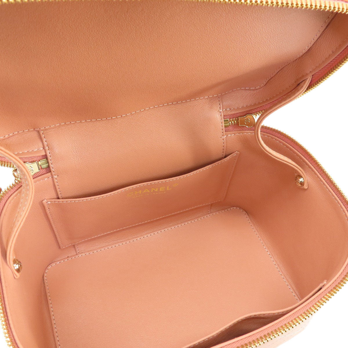 CHANEL Vanity 2WAY GoldHardware Handbag Calf Ladies [Used]