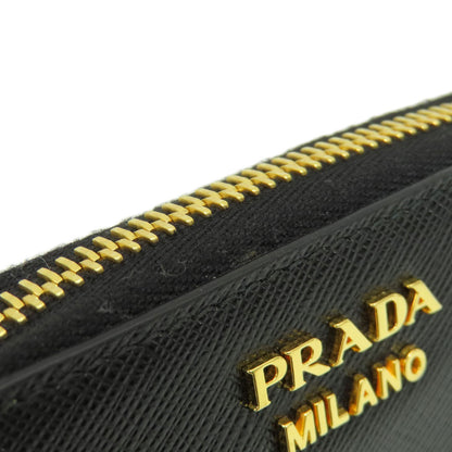 PRADA Saffiano Logo Hardware coin purse Leather Ladies [Used]