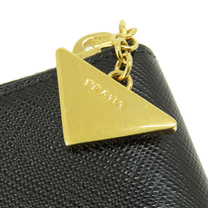 PRADA Saffiano Logo Hardware coin purse Leather Ladies [Used]