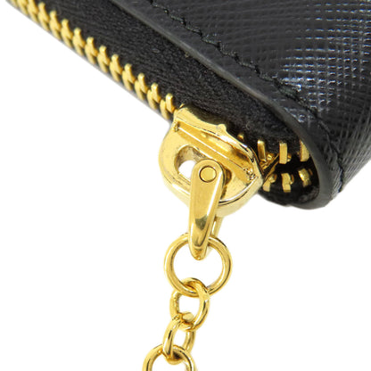 PRADA Saffiano Logo Hardware coin purse Leather Ladies [Used]