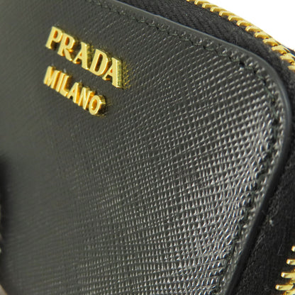 PRADA Saffiano Logo Hardware coin purse Leather Ladies [Used]