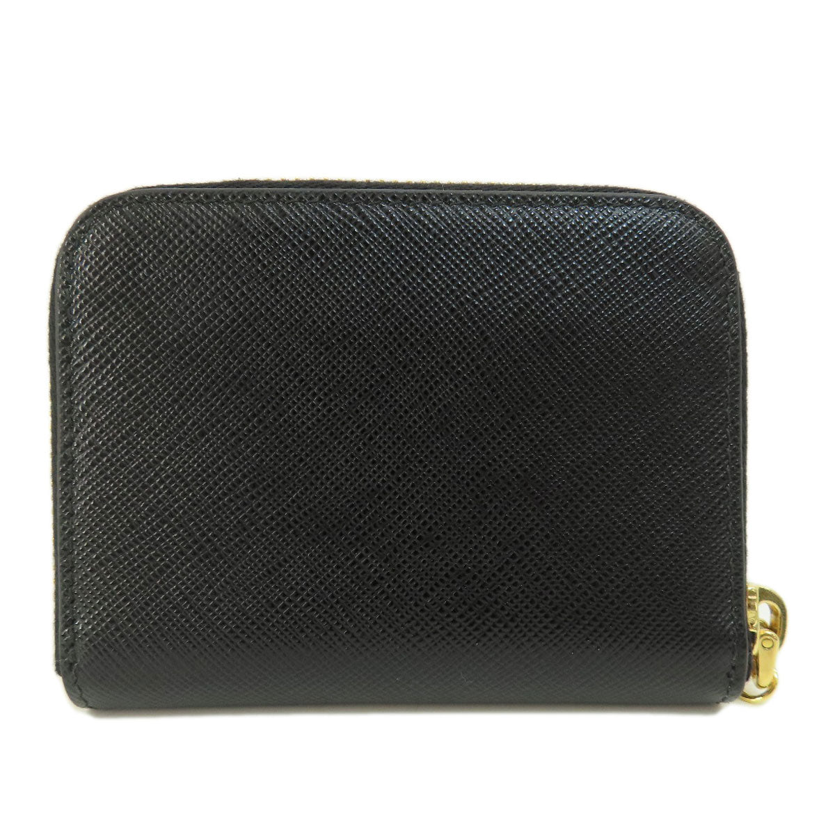 PRADA Saffiano Logo Hardware coin purse Leather Ladies [Used]
