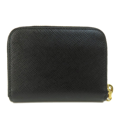 PRADA Saffiano Logo Hardware coin purse Leather Ladies [Used]