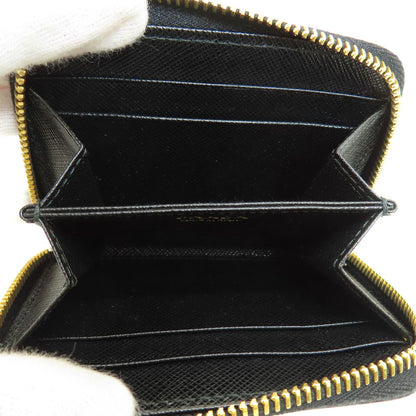 PRADA Saffiano Logo Hardware coin purse Leather Ladies [Used]