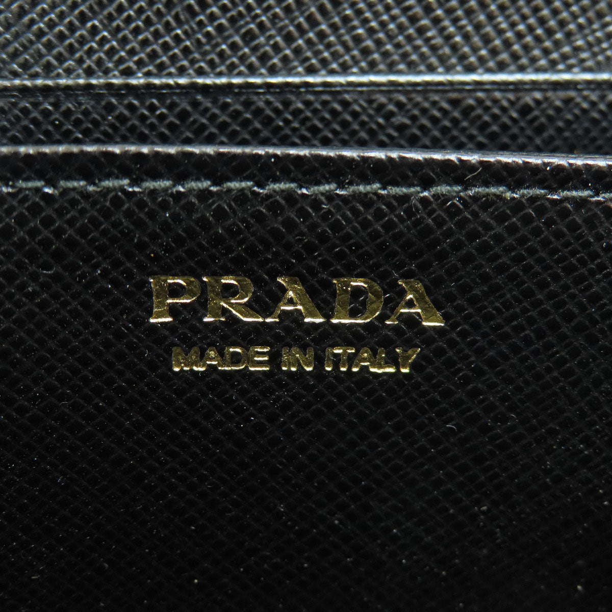 PRADA Saffiano Logo Hardware coin purse Leather Ladies [Used]