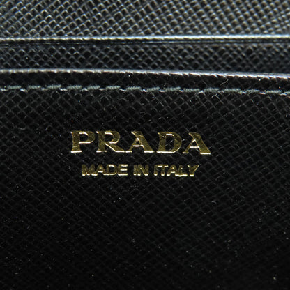 PRADA Saffiano Logo Hardware coin purse Leather Ladies [Used]