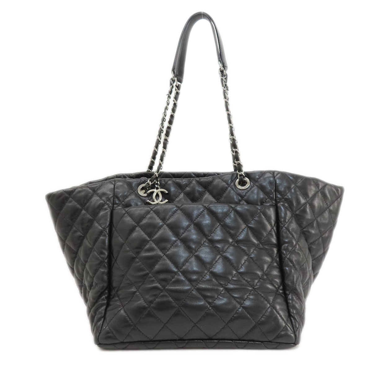 CHANEL Matelasse SilverHardware Tote Bag Lambskin Ladies [Used]