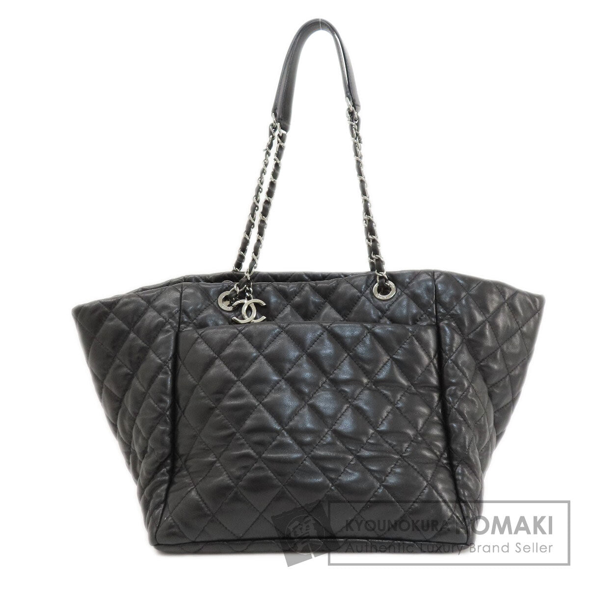CHANEL Matelasse SilverHardware Tote Bag Lambskin Ladies [Used]