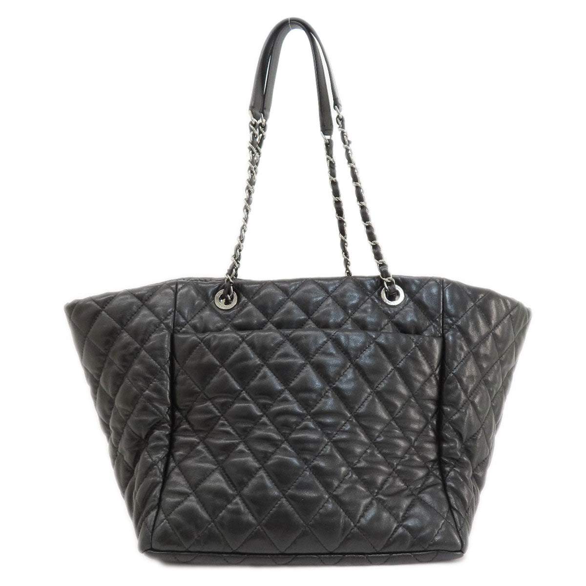 CHANEL Matelasse SilverHardware Tote Bag Lambskin Ladies [Used]