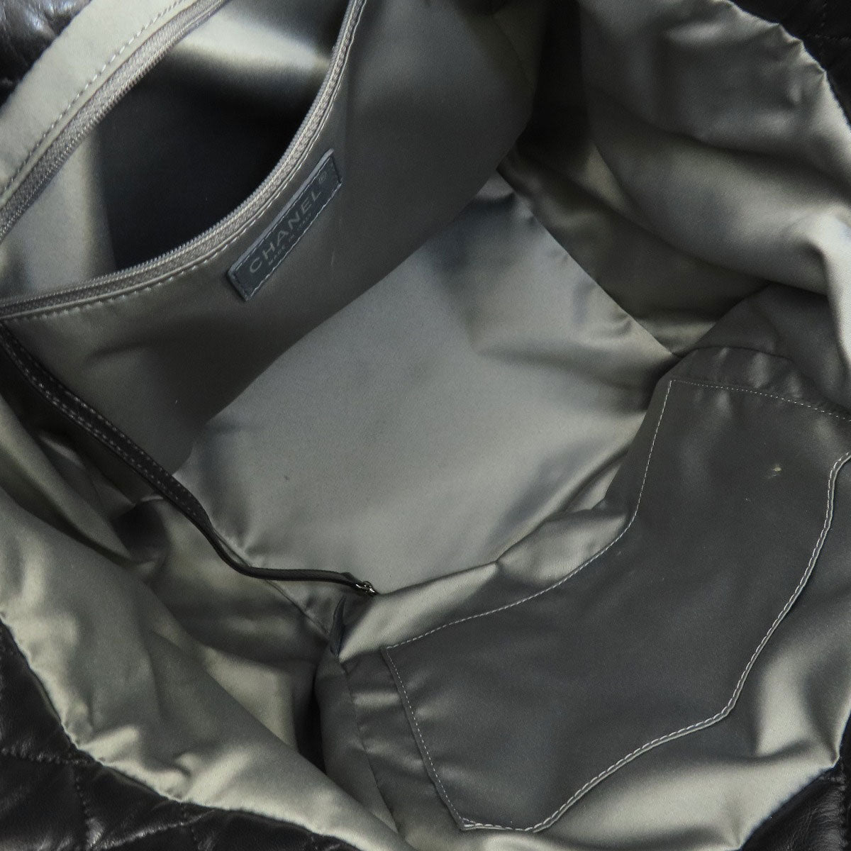 CHANEL Matelasse SilverHardware Tote Bag Lambskin Ladies [Used]