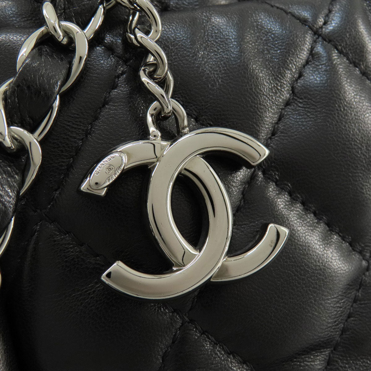 CHANEL Matelasse SilverHardware Tote Bag Lambskin Ladies [Used]