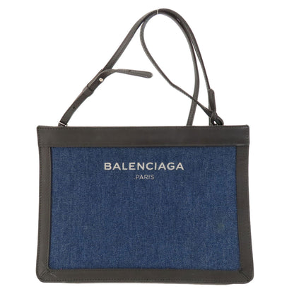 BALENCIAGA   Shoulder Bag Logo Denim Denim Ladies