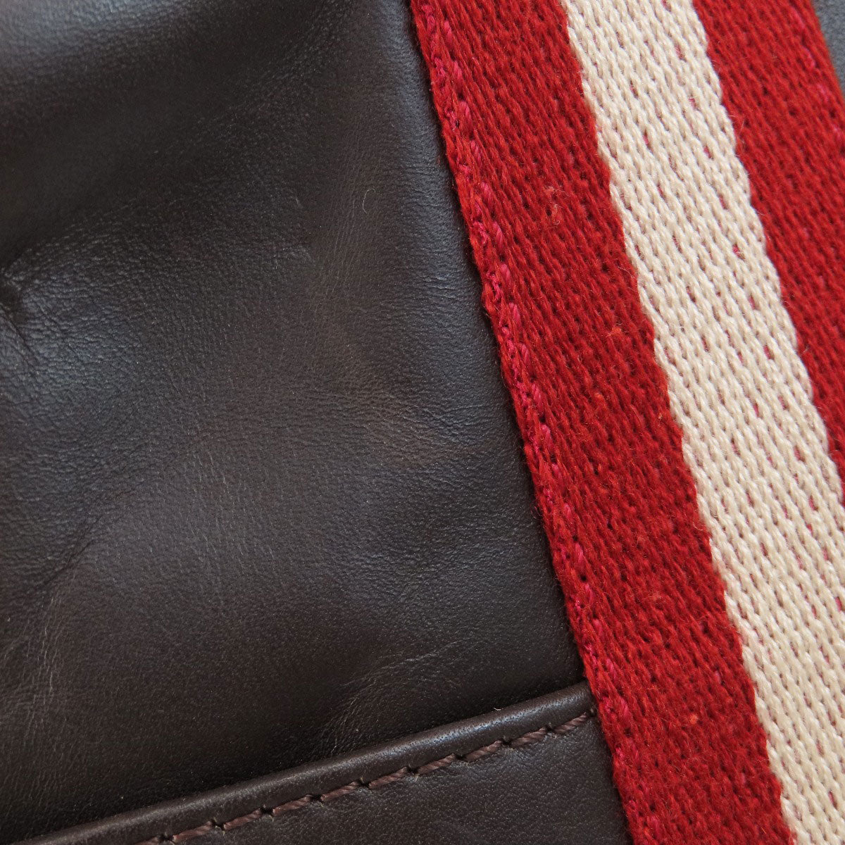 BALLY Barry Stripe Tote Bag Leather Ladies [Used]