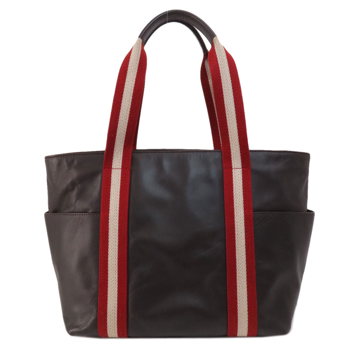 BALLY Barry Stripe Tote Bag Leather Ladies [Used]