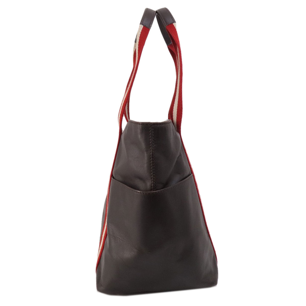 BALLY Barry Stripe Tote Bag Leather Ladies [Used]