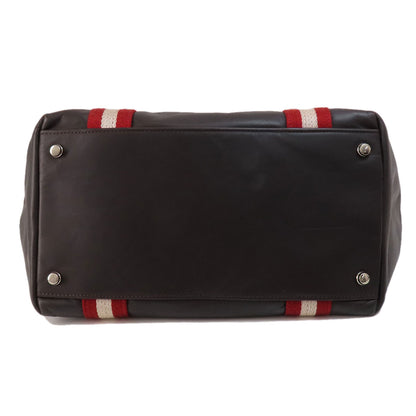 BALLY Barry Stripe Tote Bag Leather Ladies [Used]