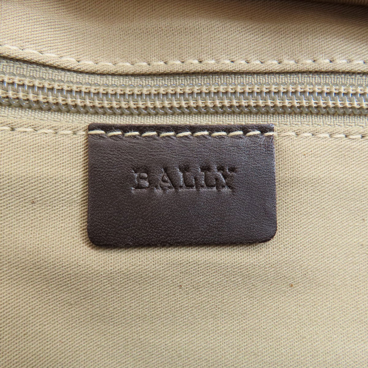 BALLY Barry Stripe Tote Bag Leather Ladies [Used]