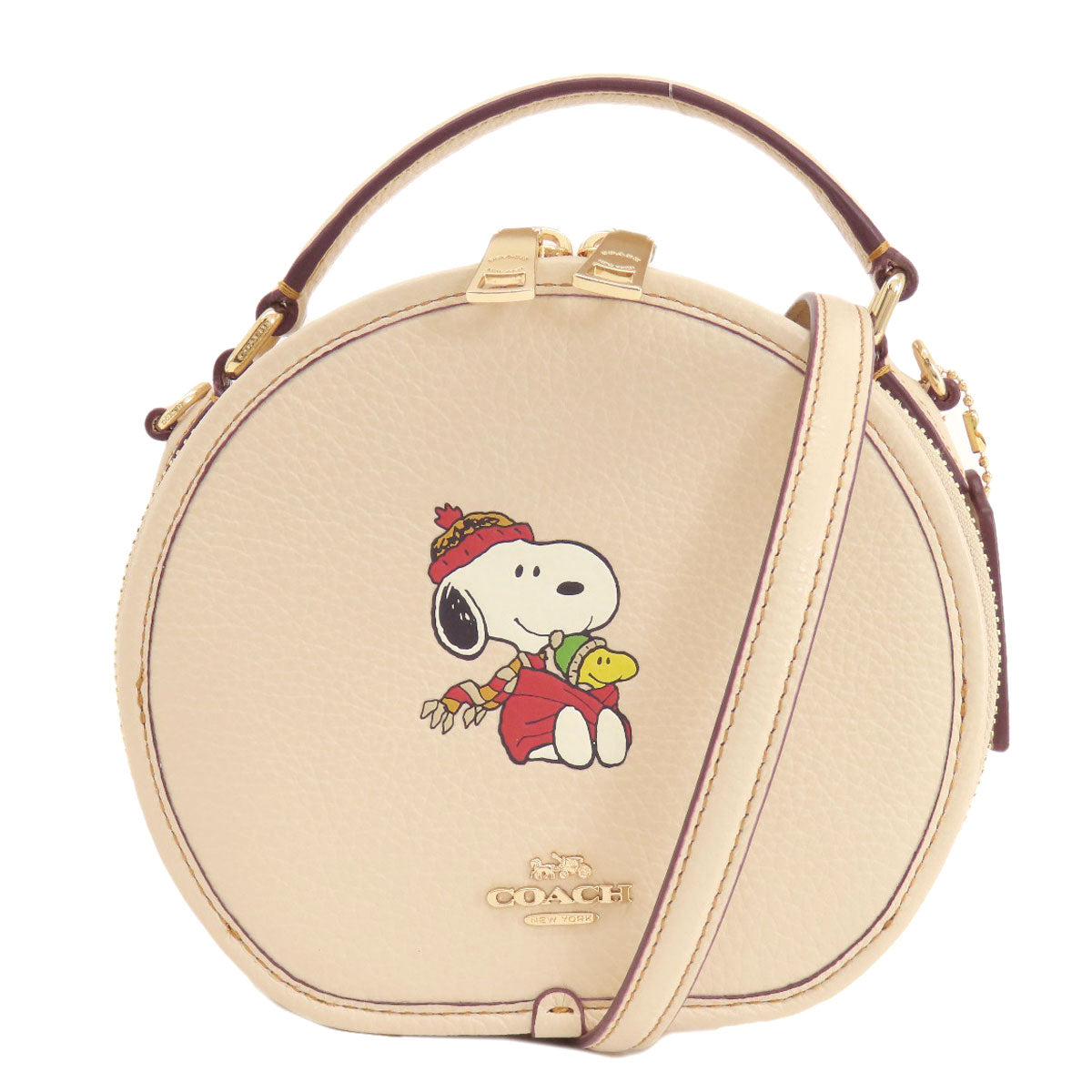 コーチ CE845 キャンティーン ピーナッツコラボ 2WAY ハンドバッグ レザー レディース 【中古】【COACH】