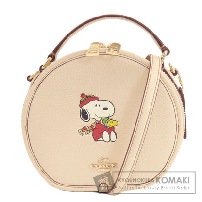 COACH CE845 Canteen Peanuts Collaboration 2WAY Handbag Leather Ladies [Used]