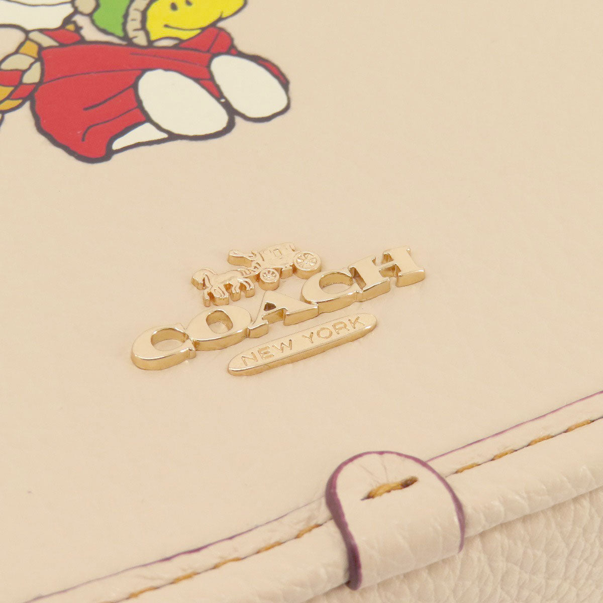 COACH CE845 Canteen Peanuts Collaboration 2WAY Handbag Leather Ladies [Used]