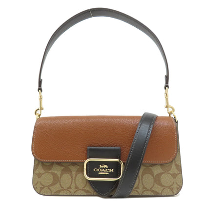 COACH CE560 Morgan Shoulder Bag in Color Block Signature Shoulder Bag PVC LeatherLadies [Used]