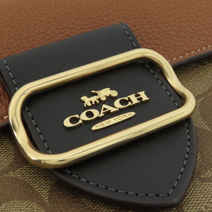 COACH CE560 Morgan Shoulder Bag in Color Block Signature Shoulder Bag PVC LeatherLadies [Used]