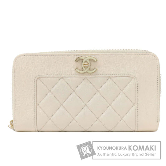 CHANEL   Long wallet (with coin pocket) Mademoiselle GoldHardware Caviar skin Ladies