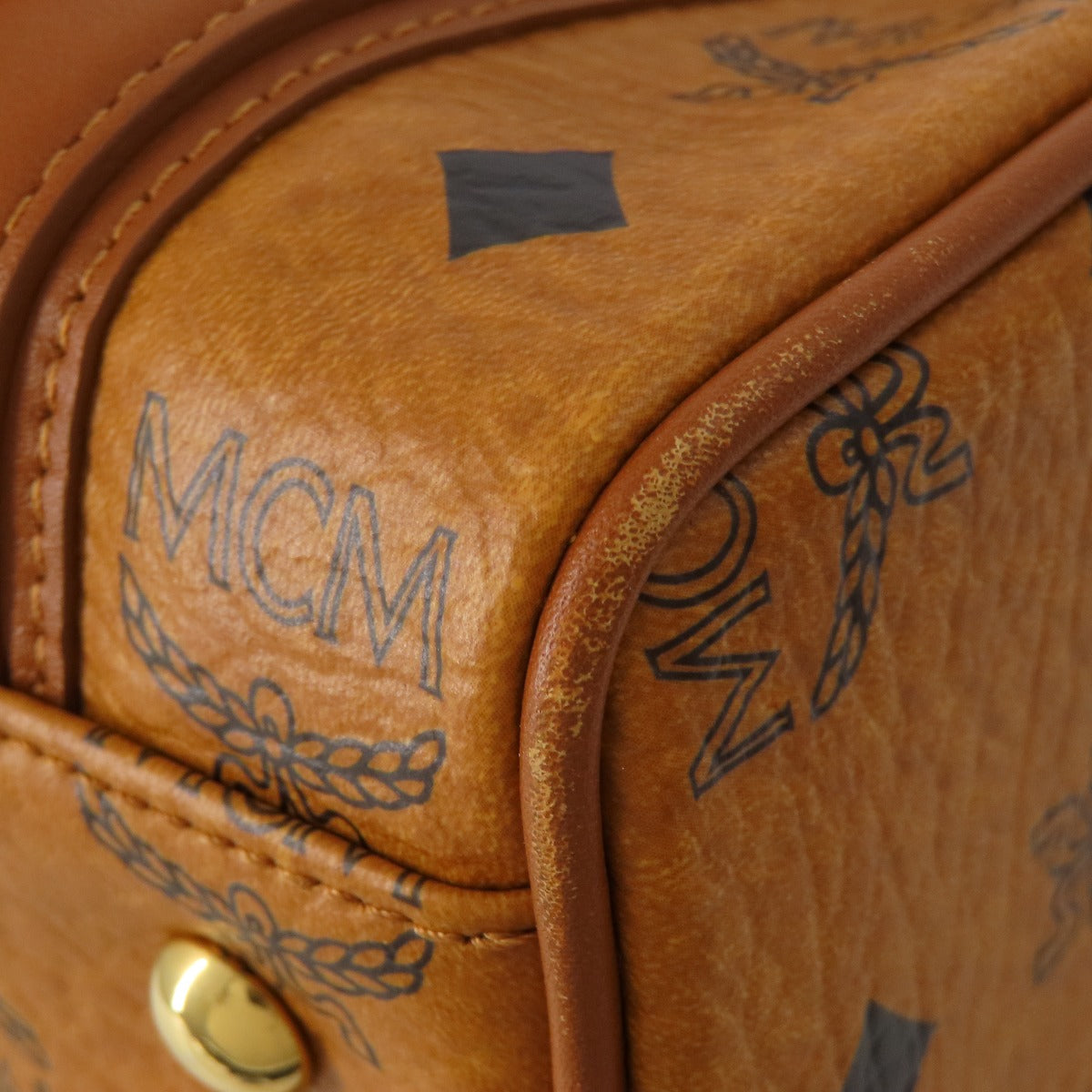 MCM logo Boston bag PVC Ladies [Used]