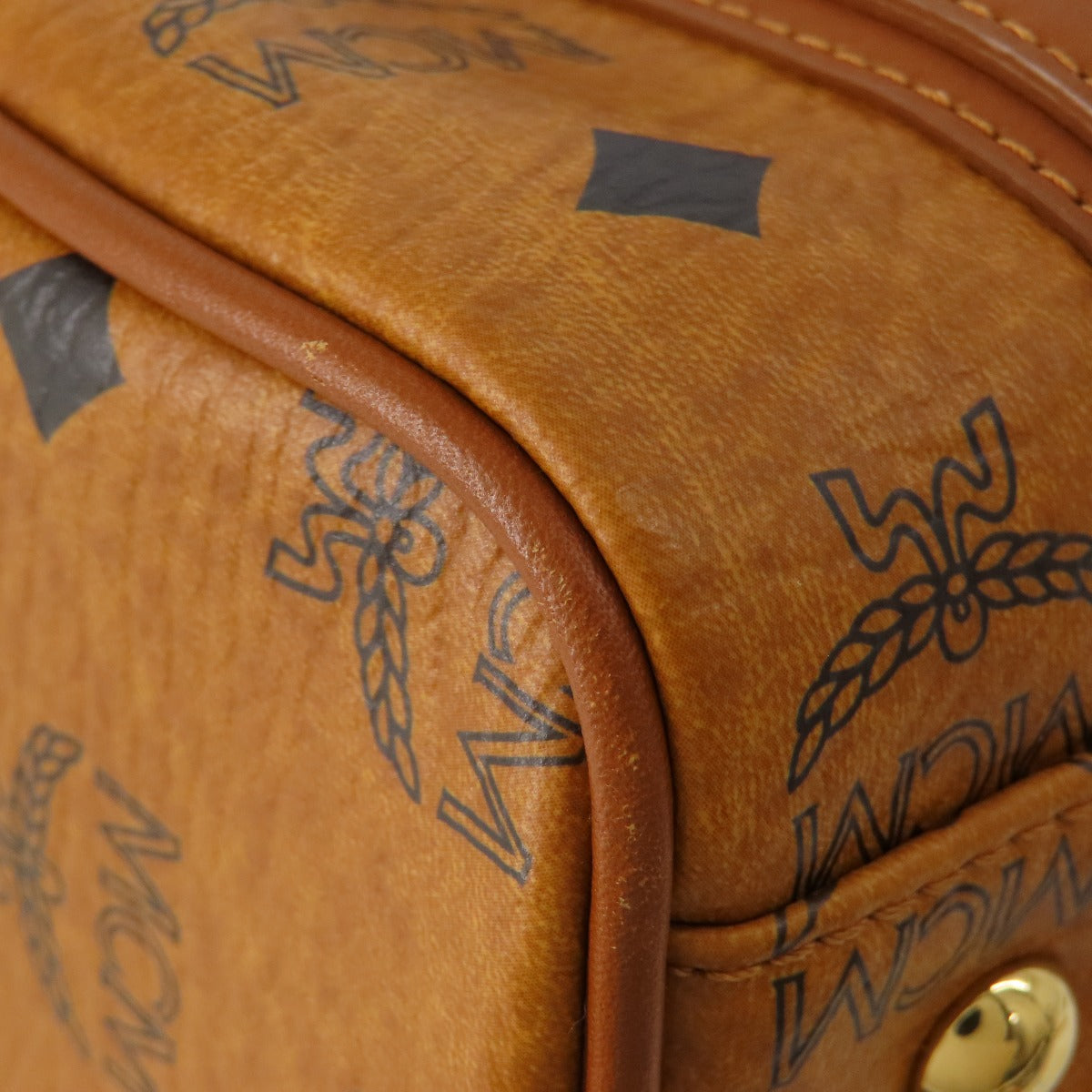 エムシーエム ロゴ ボストンバッグ PVC レディース 【中古】【MCM】