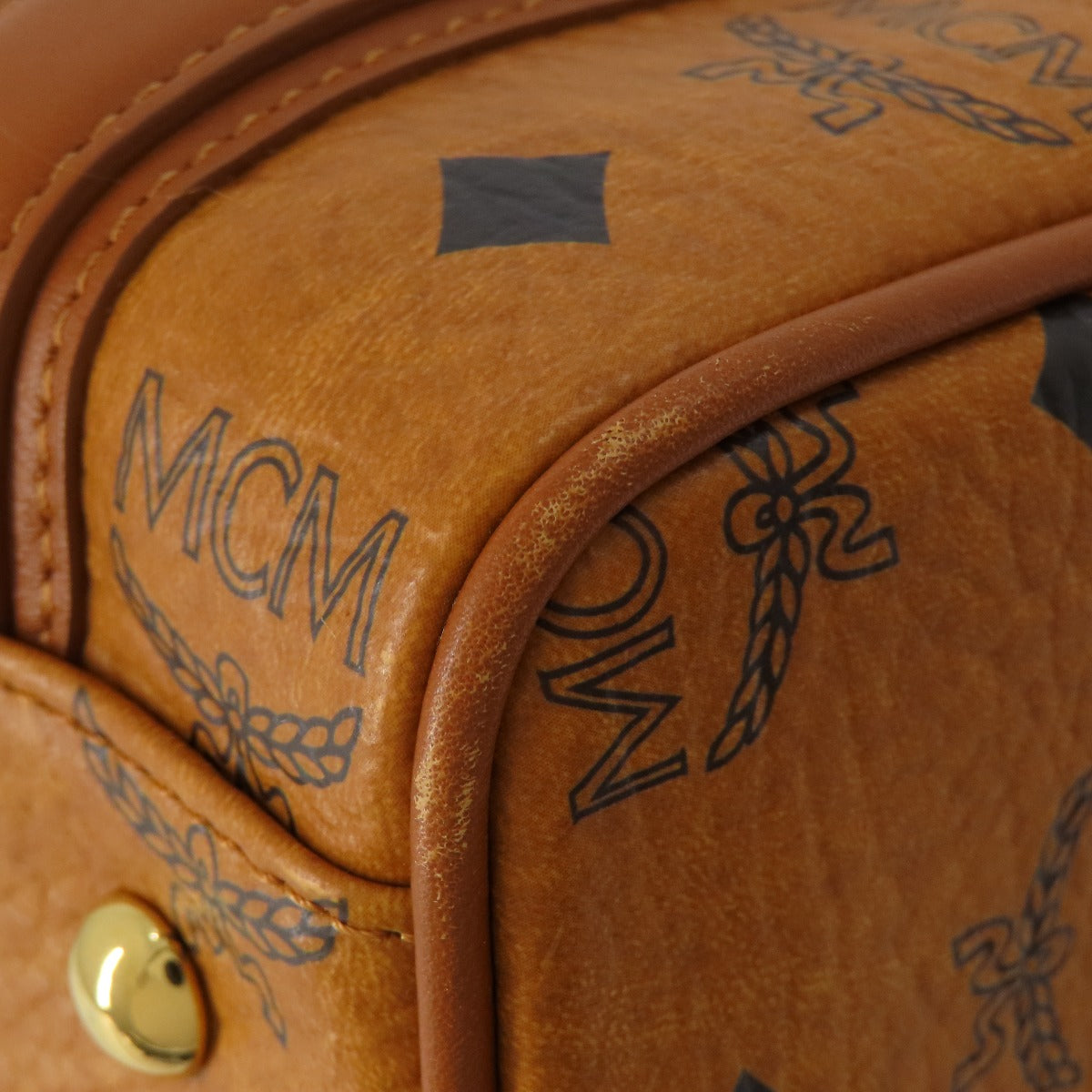 MCM logo Boston bag PVC Ladies [Used]