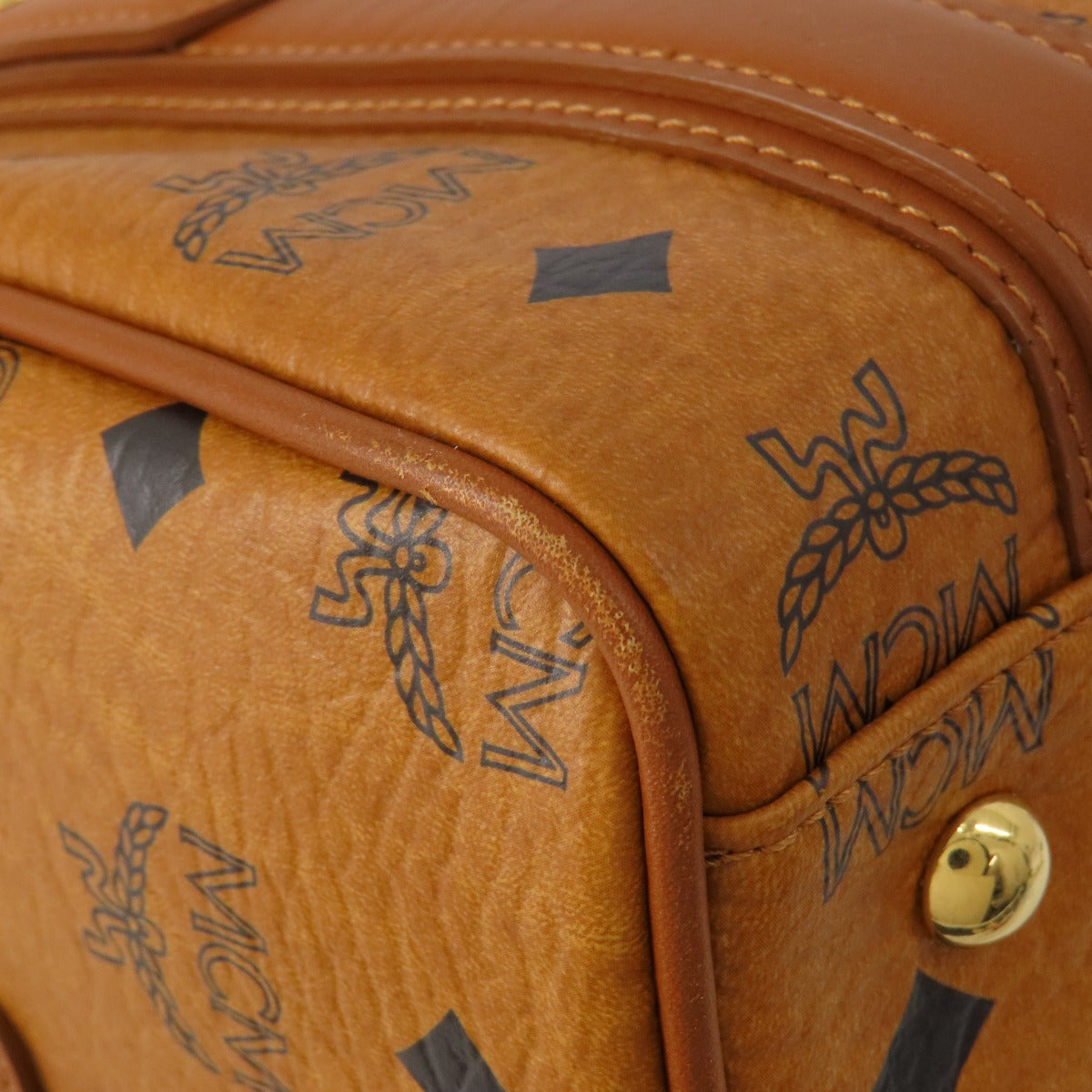 MCM logo Boston bag PVC Ladies [Used]