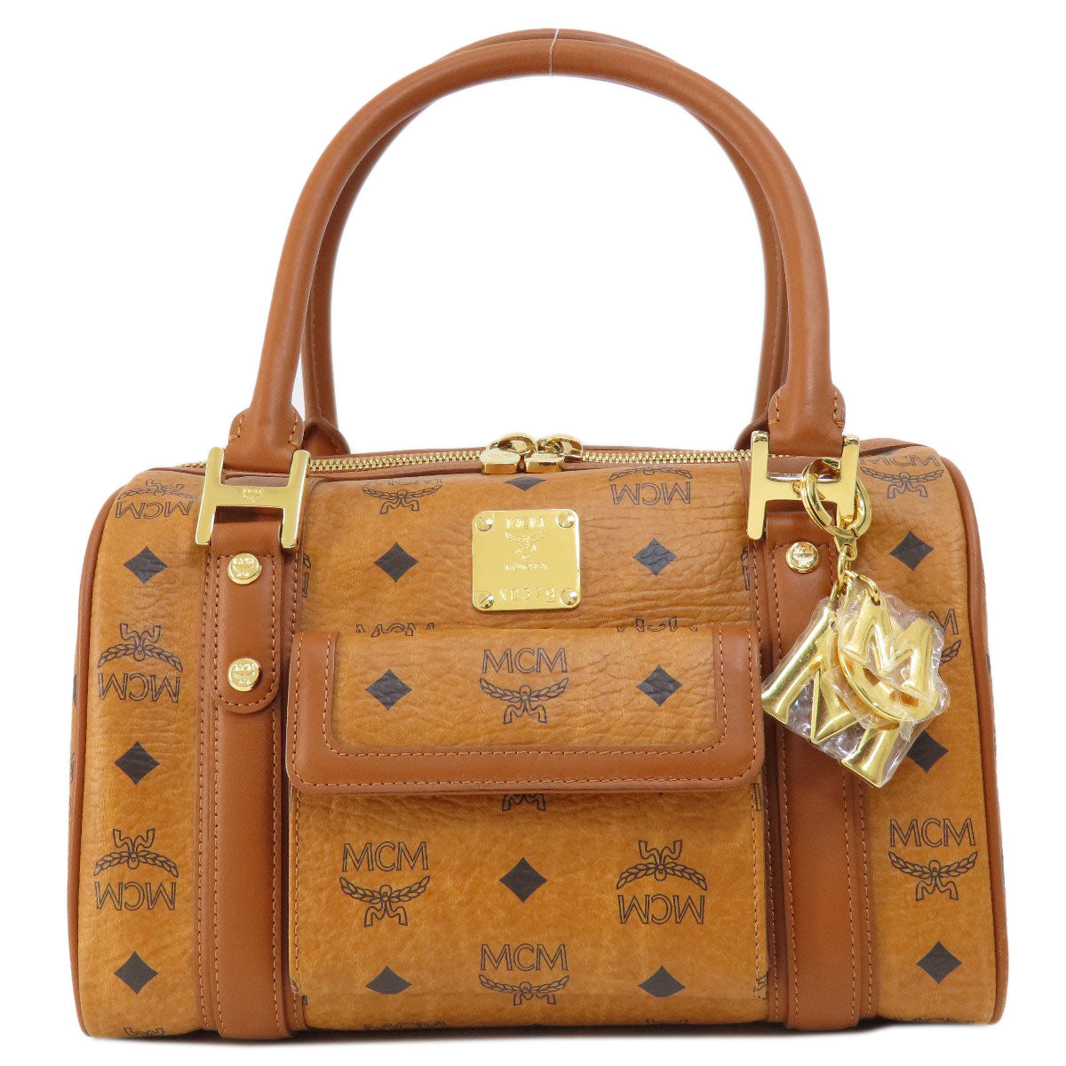 MCM logo Boston bag PVC Ladies [Used]