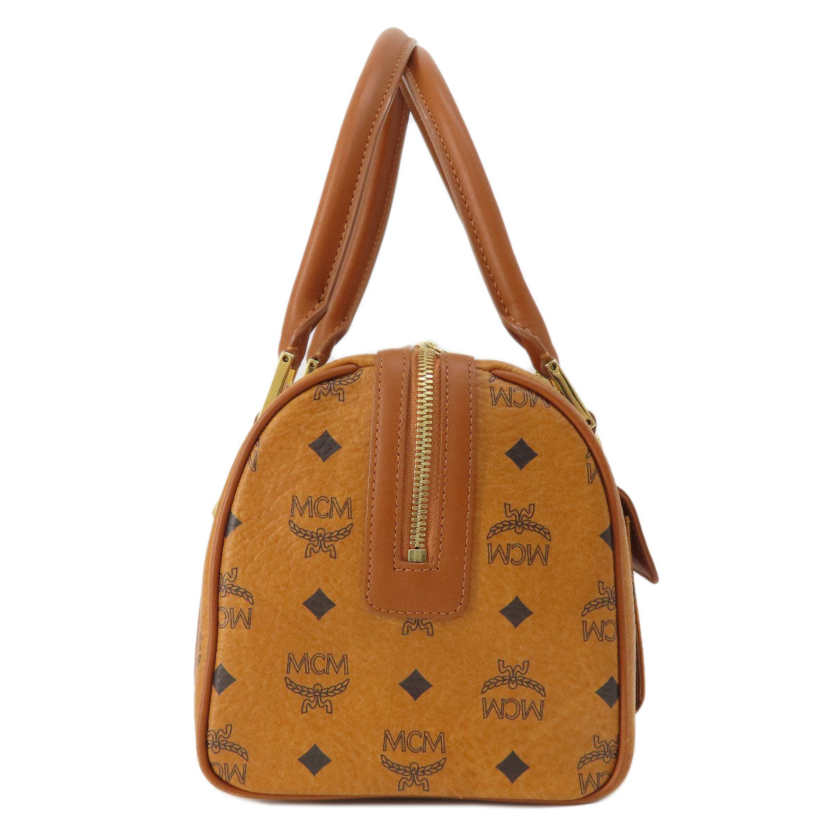 MCM logo Boston bag PVC Ladies [Used]