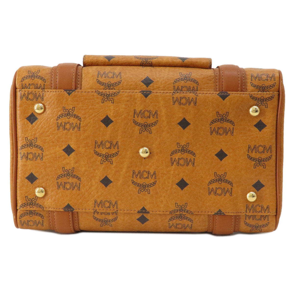 MCM logo Boston bag PVC Ladies [Used]