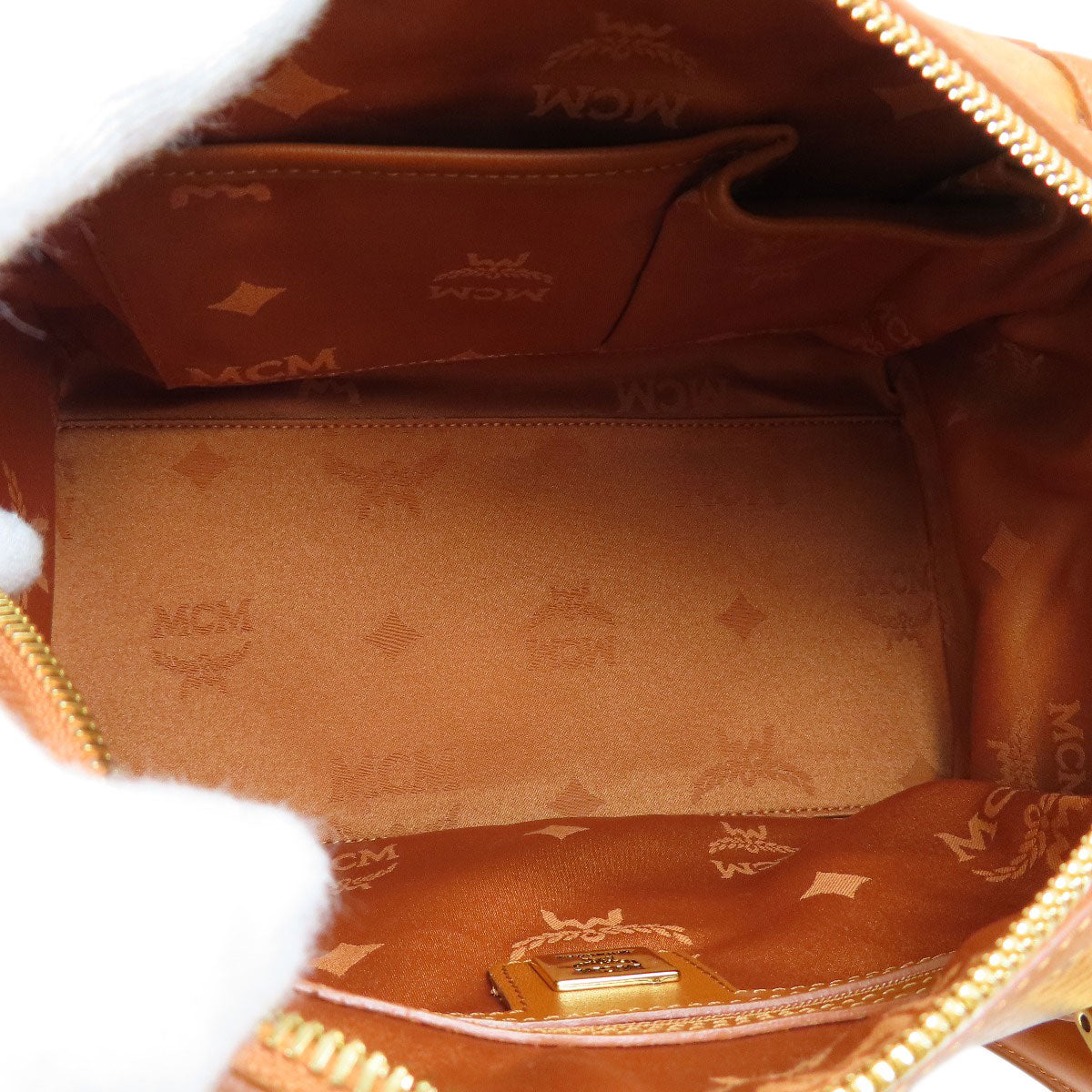 エムシーエム ロゴ ボストンバッグ PVC レディース 【中古】【MCM】