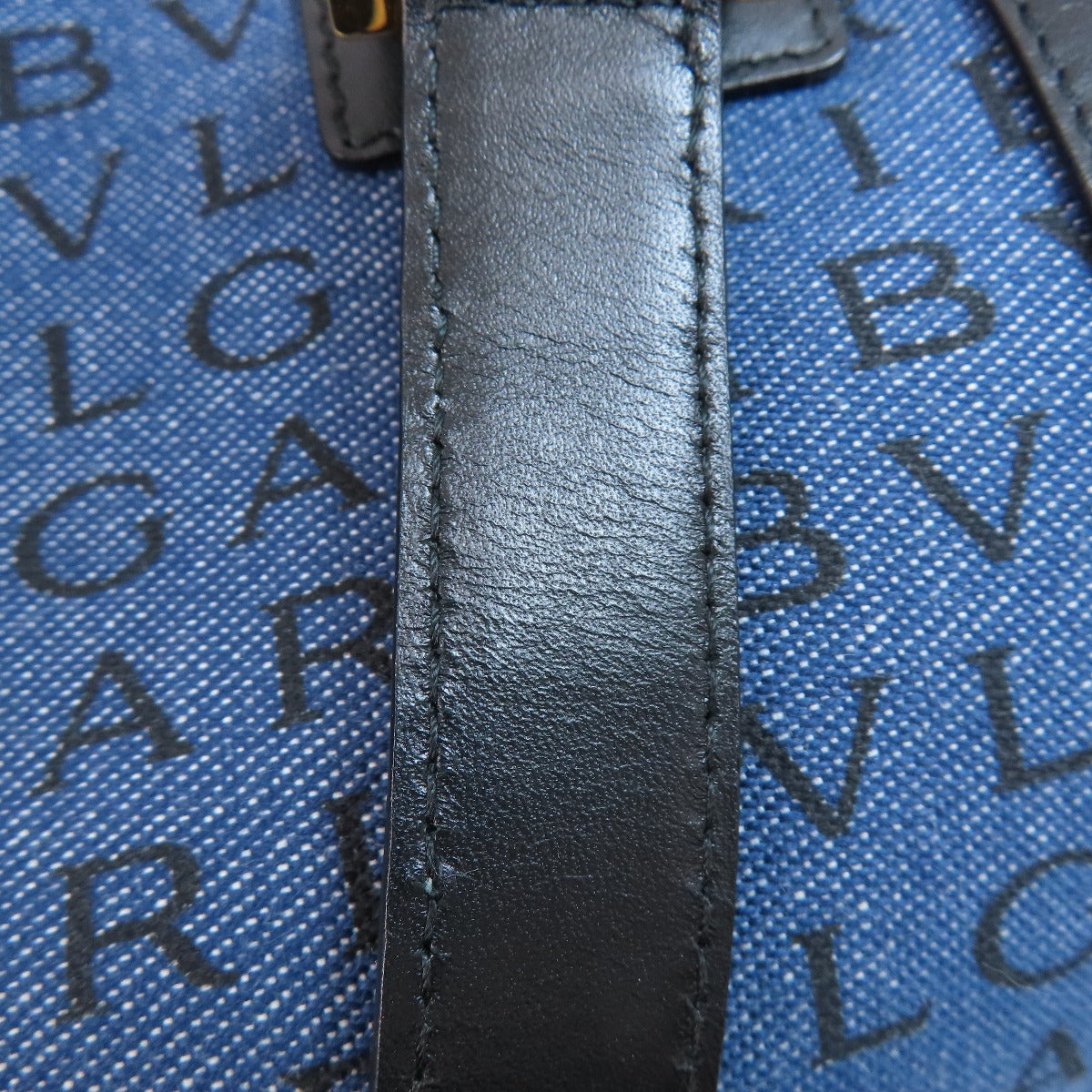 BVLGARI Logomania B-zero1 Handbag Denim Ladies [Used]