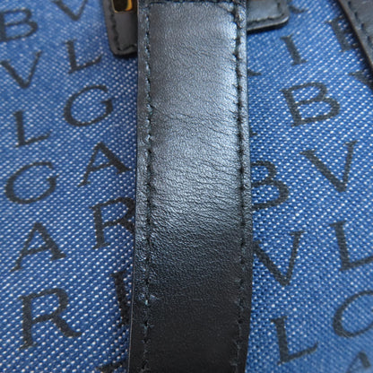 BVLGARI Logomania B-zero1 Handbag Denim Ladies [Used]